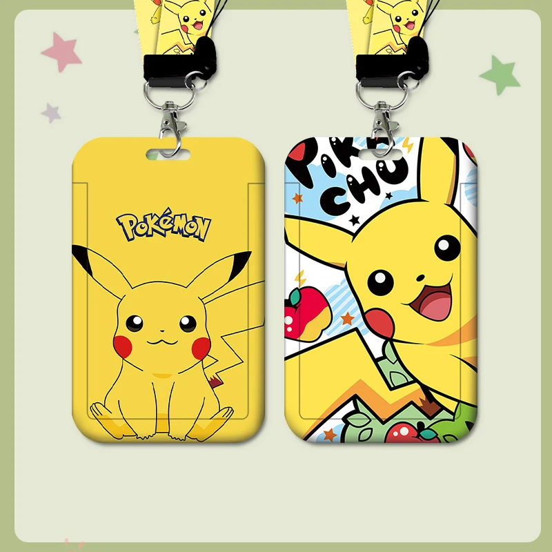 PokemonGoAnimeFiguresPikachuKeyLanyardKeychainIDCardPass