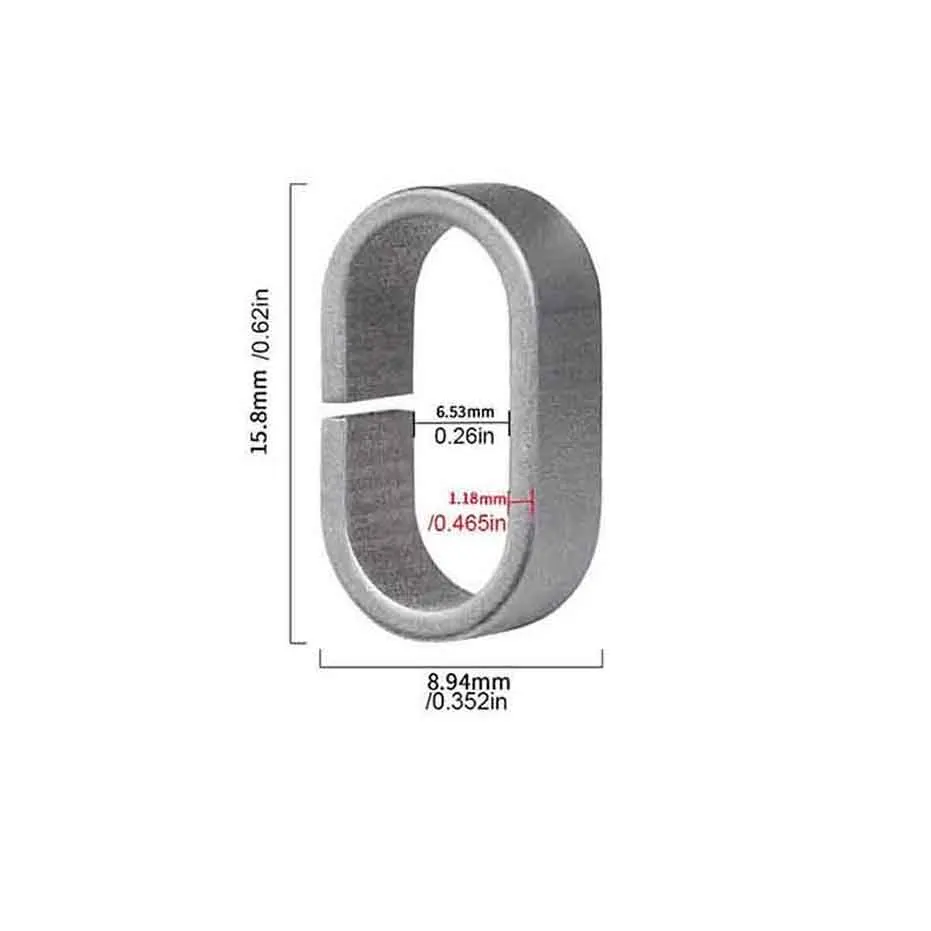 Titanium Alloy Quick-Hang Keychain with Horseshoe Clasp
