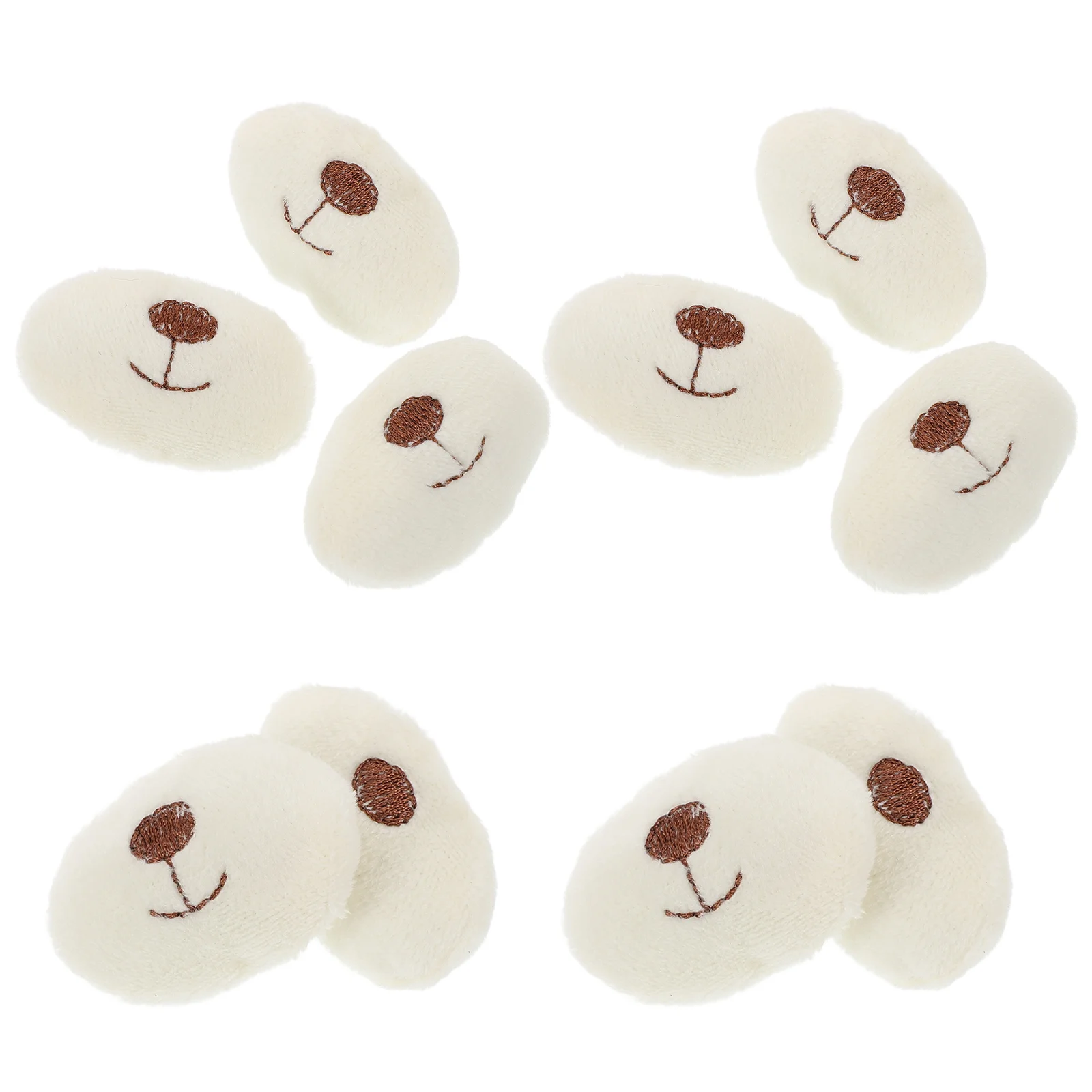 

10 Pcs Bear Mouth Accessories for Crochet Supplies and Plush Dolls Fabric Safety Nose