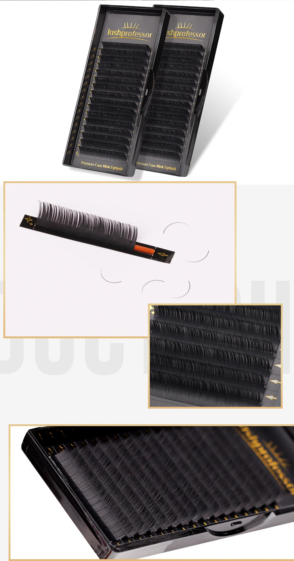 Aguud 5-25mm 16 Reihen Alle Größen Einzelne Wimpernverlängerung B J C D CC Matt Professionelle Weiche und Natürliche Make-up Premium-Wimpern – Detail 29