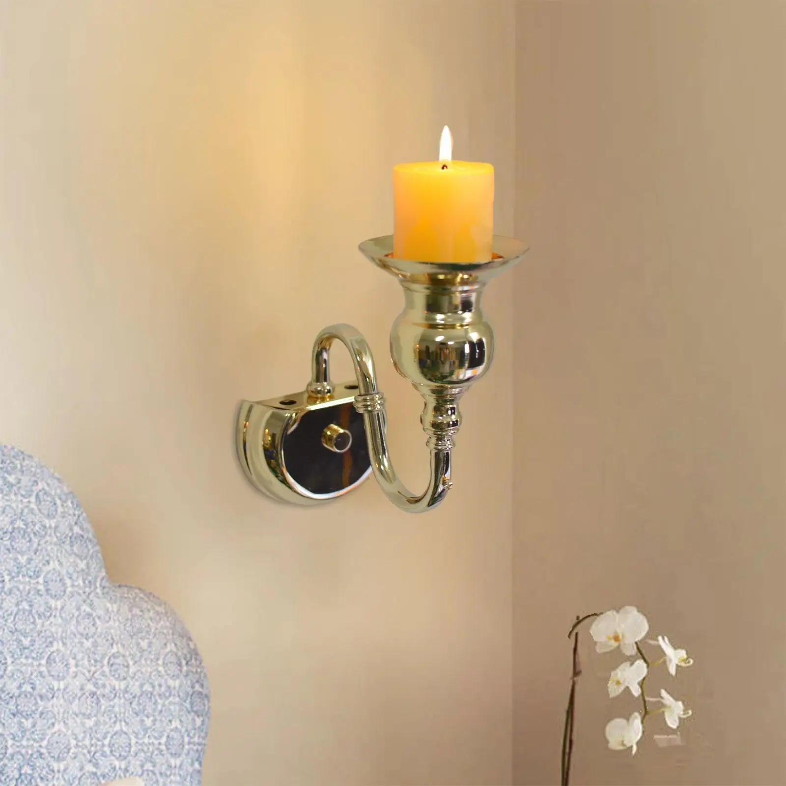 Wall Mounted Candle Holder Romantic Stylish for Centrepiece Entryway Wedding