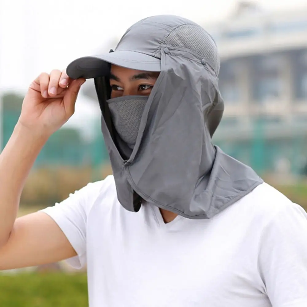 Summer Fishing Sun Hat Baseball Cap Outdoor Neck Face UV Sun Protection Sunshade Hat Adjustable Breathable Fisherman Cap
