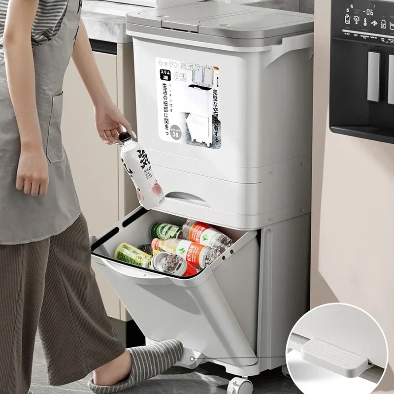 

Smart Trash Bin Automatic Sensor With Lid Kitchen Touch Trash Bucket Buckets Household Useful Products