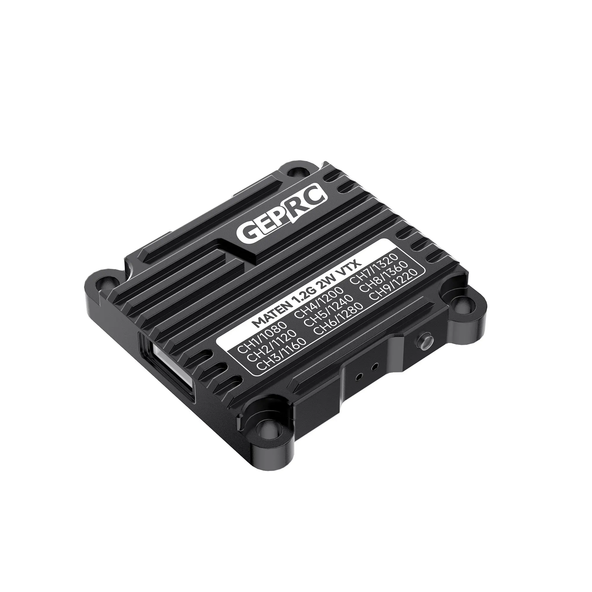 

GEPRC MATEN 1.2G 2W VTX 25mW/400mW/800mW/2000mW/Pit mode Switchable Video Transmitter 1080MHz-1360MHz For Long Range RC Drone