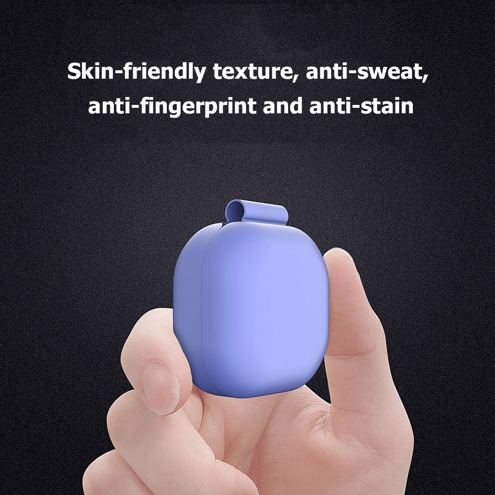 For Samsung Galaxy Buds 2/Buds Live Silicone Bluetooth-compatible Headset Protective Case Skin with Earphone Hook