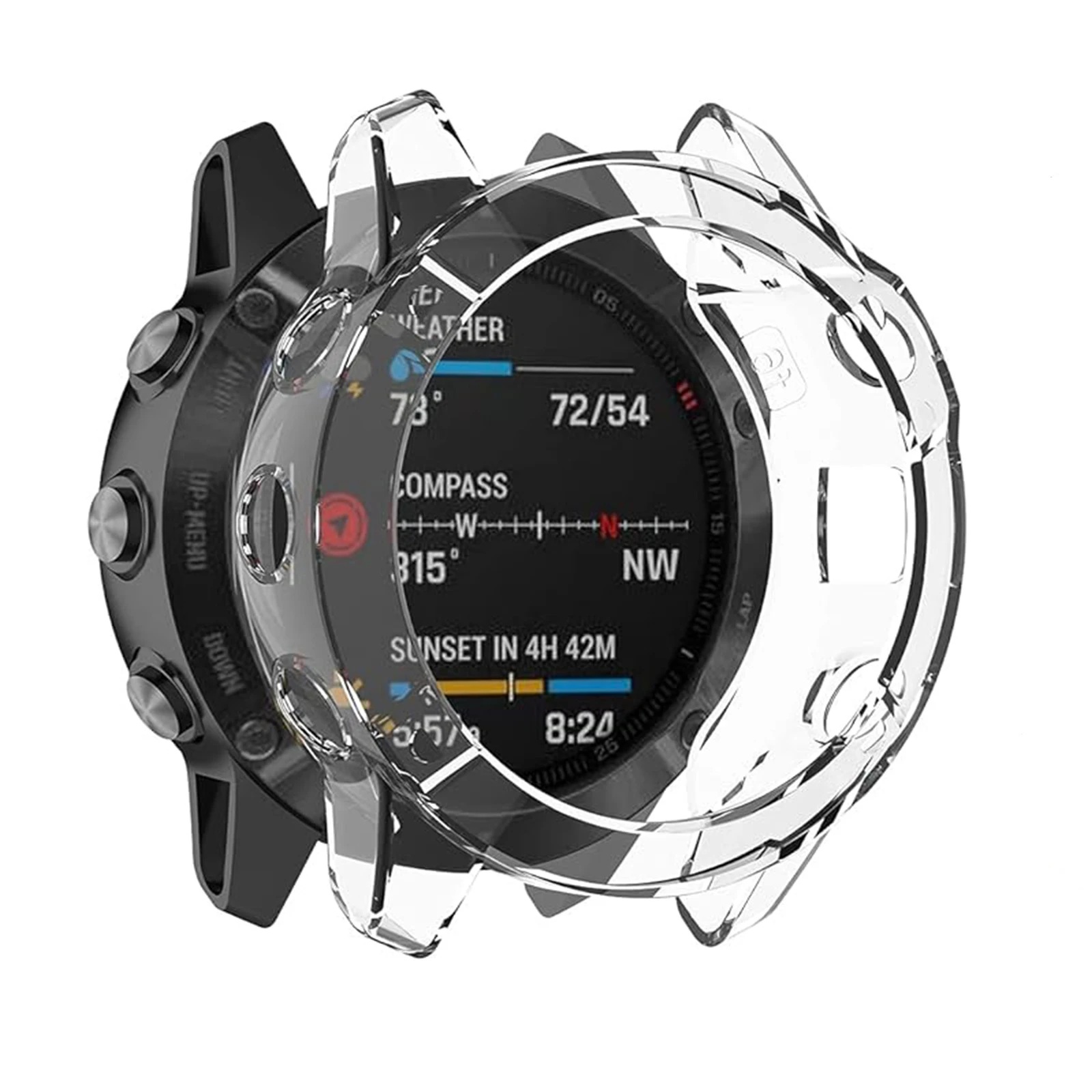 Clear TPU Screen Protector Cover - Premium Protective Watch Case Bumper Shell