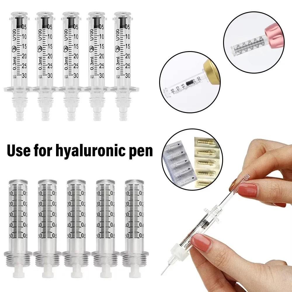 0.5ml/0.3ml Disposable Syringe Ampoule Head Needles Sterile Package No Needle Lip Filler Syringes For Hyaluro nic Pen