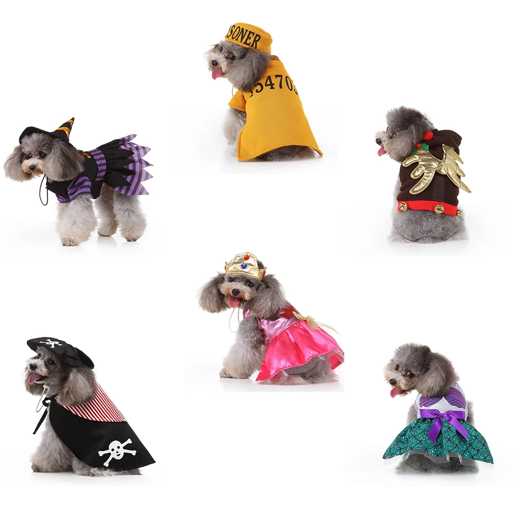 

Funny Halloween Dog Costume Clothes for Small Dog Clothing Pet Dress Up Outfit Cosplay Funny Costume Christmas Party Carnival