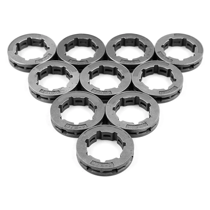 10Pcs Chain Drive Rim Sprocket 3/8 Inch 7T 22Mm Chainsaw Parts For HUSQVARNA 266 268 272 280 285 288 355 362 372XP 380 385XP chainsaw replace parts