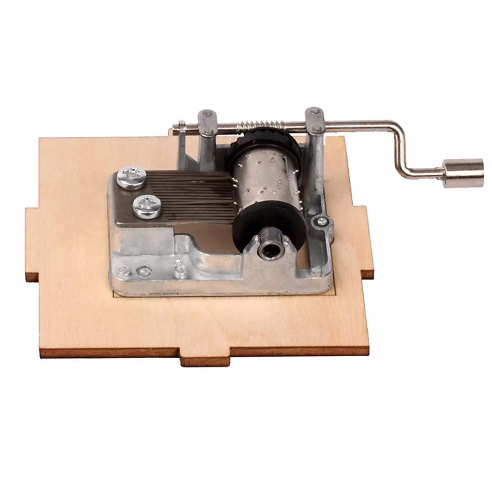 Creative DIY phonograph Sounding Music Box Mechanical Wooden Toys 3D Puzzle Wooden Puzzle Assembling Toy Gramophone Model 4