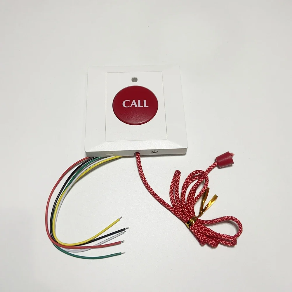 1Pcs Emergency Call Button NC/NO Optional Signal 86mm Digging Rope Panic Button With 12-24V LED For Alarm System Bed People