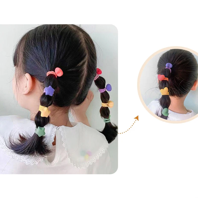 2/10/18 Pcs/Set  Baby Girls Cute Quicksand Cartoon Fruit Hair Bands Children Lovely Scrunchies Rubber Bands Kid Hair Accessories
