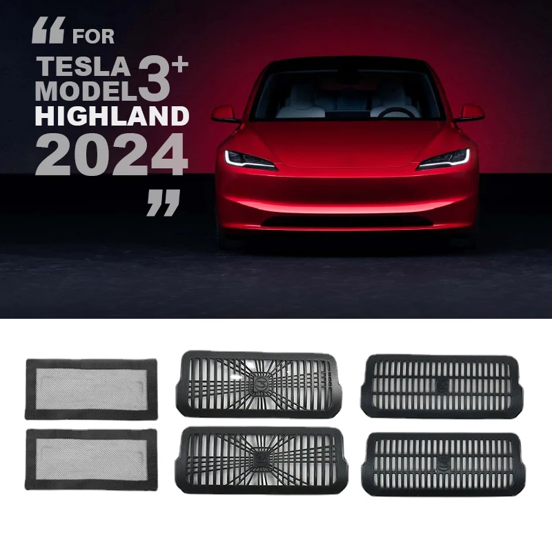 

For 2024 Tesla Model 3 Highland Under Seat Rear Air Vent Protect Cover Anti-blocking Backseat Outlet Grille Protector Accessorie