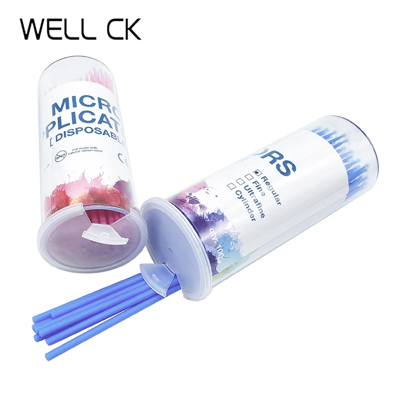 100 Stück/Flasche zahn ärztliche Einweg-Mikro bürsten Applikatoren Mikro bürste Zahnmedizin Odontologia Verlängerung werkzeuge Zahnarzt – Detail 8