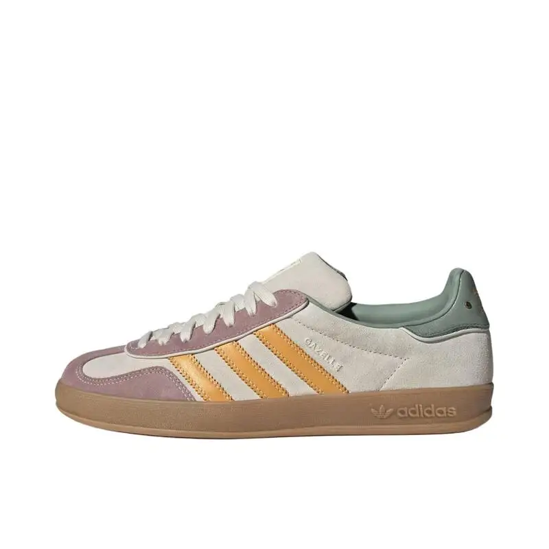 thumbnail image 1 of Zapatillas de entrenamiento ASAdidas Gazelle para mujer, cómodas, acolchadas, antideslizantes y resistentes al desgaste, de piel de ante, versátiles, color rosa., 1 of 5