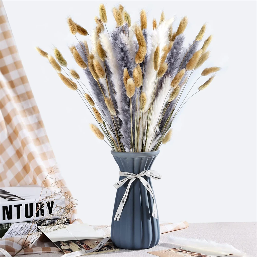

90pcs Pampas Grass Natural Dried Flower Autumn Decor and Table Accessories Vase Party Wedding Christmas Decorative Item for Home