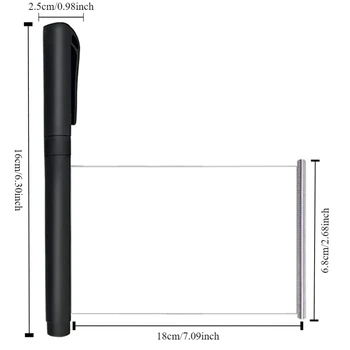 قلم جل أسود مع لفافة فارغة قابلة للسحب ، قلم حبر جاف للامتحان ورقي قابل للسحب ، أدوات مكتبية للدراسة 6