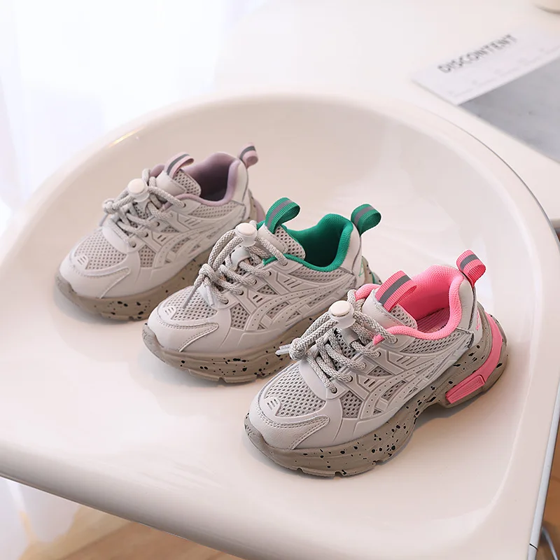 

Men Women Sneakers Breathable Mesh Non-slip PU Leather Casual Shoes Outdoor Lightweight Lace-up Male Running Shoes