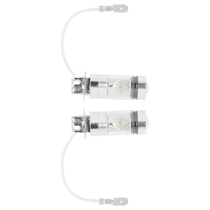 ABIF-8Pcs 6000K 백색 LED H3 100W 2323 자동차 안개 전구 DRL
