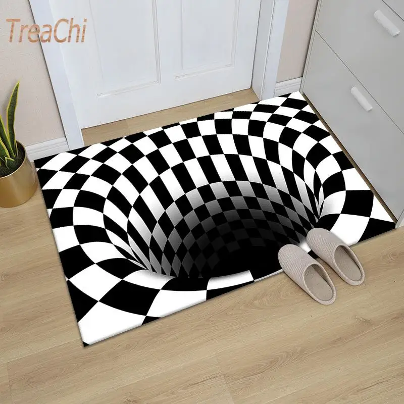

3D Geometric Stereo Illusion Mat Visual Carpet Living Room Bedroom Coffee Table Mat