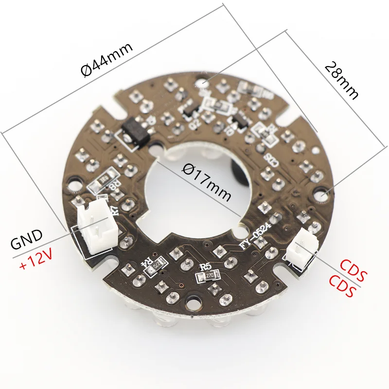 850nm 90 degrees Infrared LED Board For Surveillance Cameras 24 Grain 44mm surveillance camera accessories,infrared led board