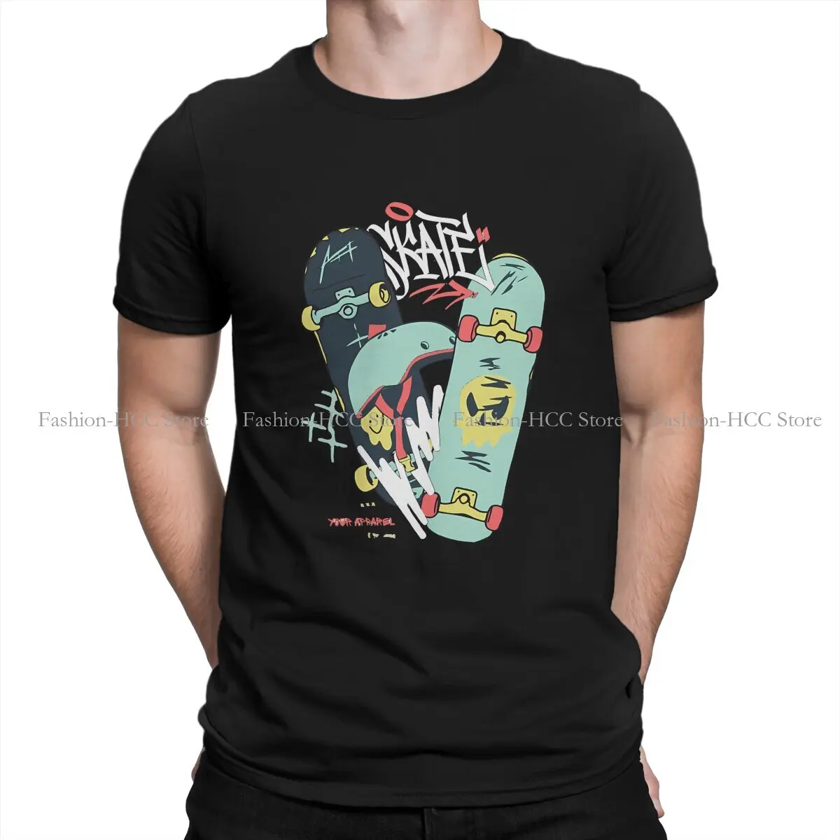 

Essential O Neck TShirt Skateboard Classic Polyester T Shirt Men Clothes