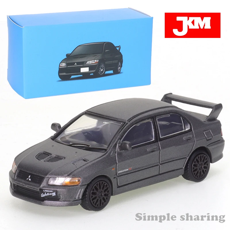 

JKM1/64 JMitsubishi EVO7 grey Vehicle Model Layout Brinquedo Infantil Kids Xmas Gift Toys for Boys