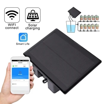 WIFI Solar Automatic Watering Machine Kit Mobile App Remote Control Home Smart Watering Device Irrigation Drip Irrigation Kit 1