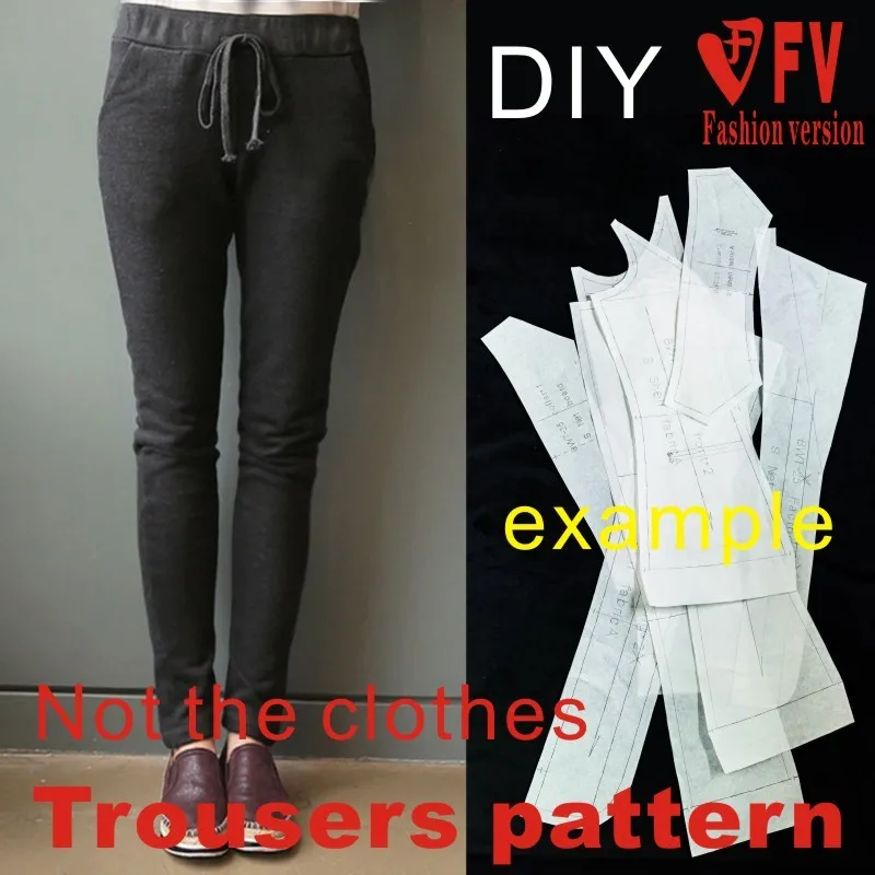 Pants Sewing Pattern Trousers Pattern Elastic Motion Pants BCK-30