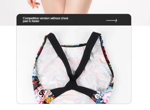 High quality Women Swimwear Professional Training Competition Waterproof Quick Dry One Piece Swimsuit YINGFA Girl Bathing Suit