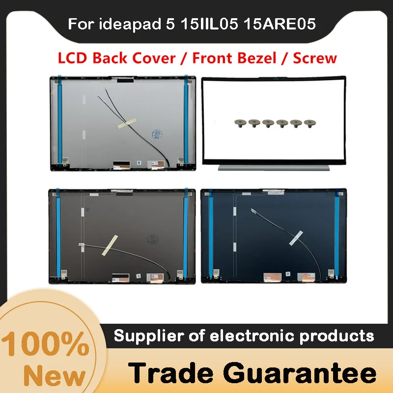 Tampa Traseira para Lenovo Ideapad 5cb0x56073 5cb0x56073 15iil05 15are05 15itl05 15 Moldura Frontal Dobradiças Parafuso Am1k7000300 Novo