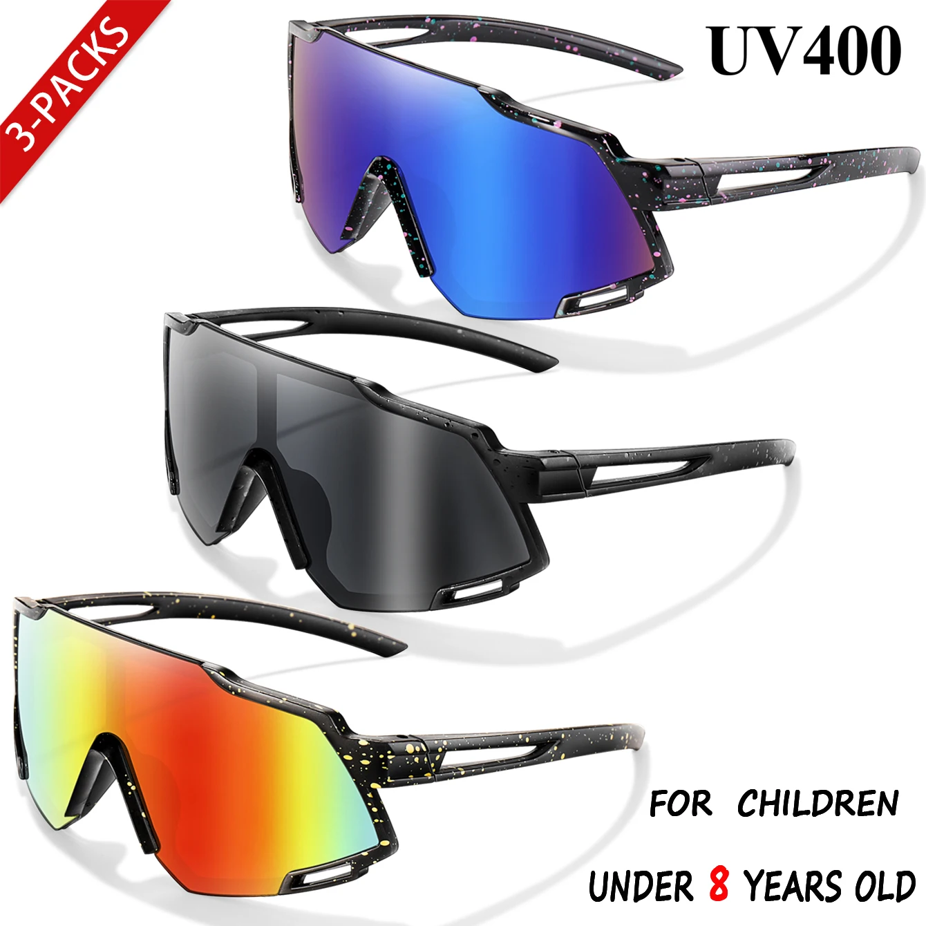Childrens Windproof Cycling Sunglasses for Boys and Girls