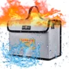 Fireproof Explosionproof Lipo Battery Guard Safe Bag Large Storage Space for Battery Storage Charging with Double Metal Zipper 1