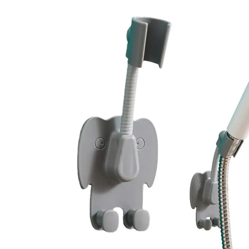 

Handheld Shower Head Holder With Hanger Hook No Punching Shower Handle Bracket Load Bearing Bathroom Accessories For Home Hotel