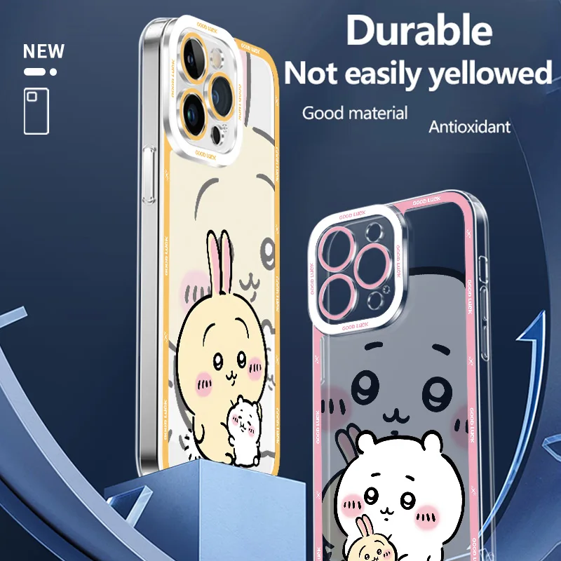 C-Chiikawas Clear Case for Samsung Galaxy S25 S24 S23 S22 S21 Ultra Plus S20 FE A73 5G A72 A71 4G A56 A55 A54 5G A52 Soft Cover 4