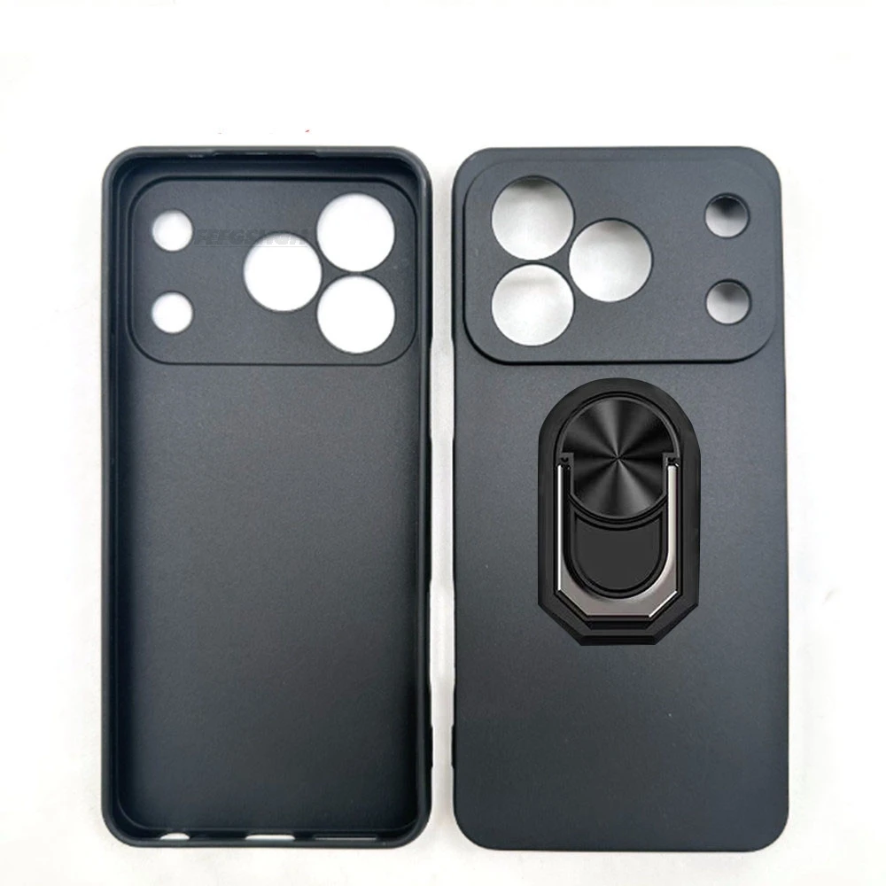 Blackview Wave 7C Protective Finger Ring Silicone Case - Soft TPU Back Cover