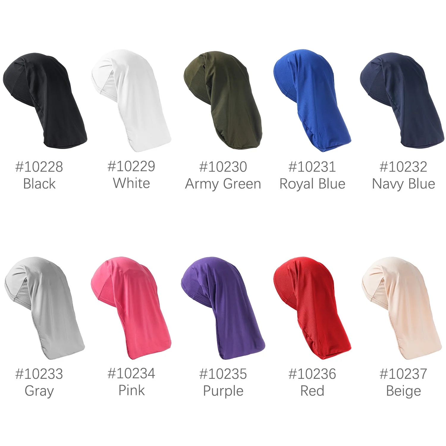 Elastische lange Motorhaube, Schlafmütze, Wickel-Nachtmütze, Pflege, Damen, Herren, Unisex, extra groß, für natürliches lockiges, lockeres Haar – Detail 3