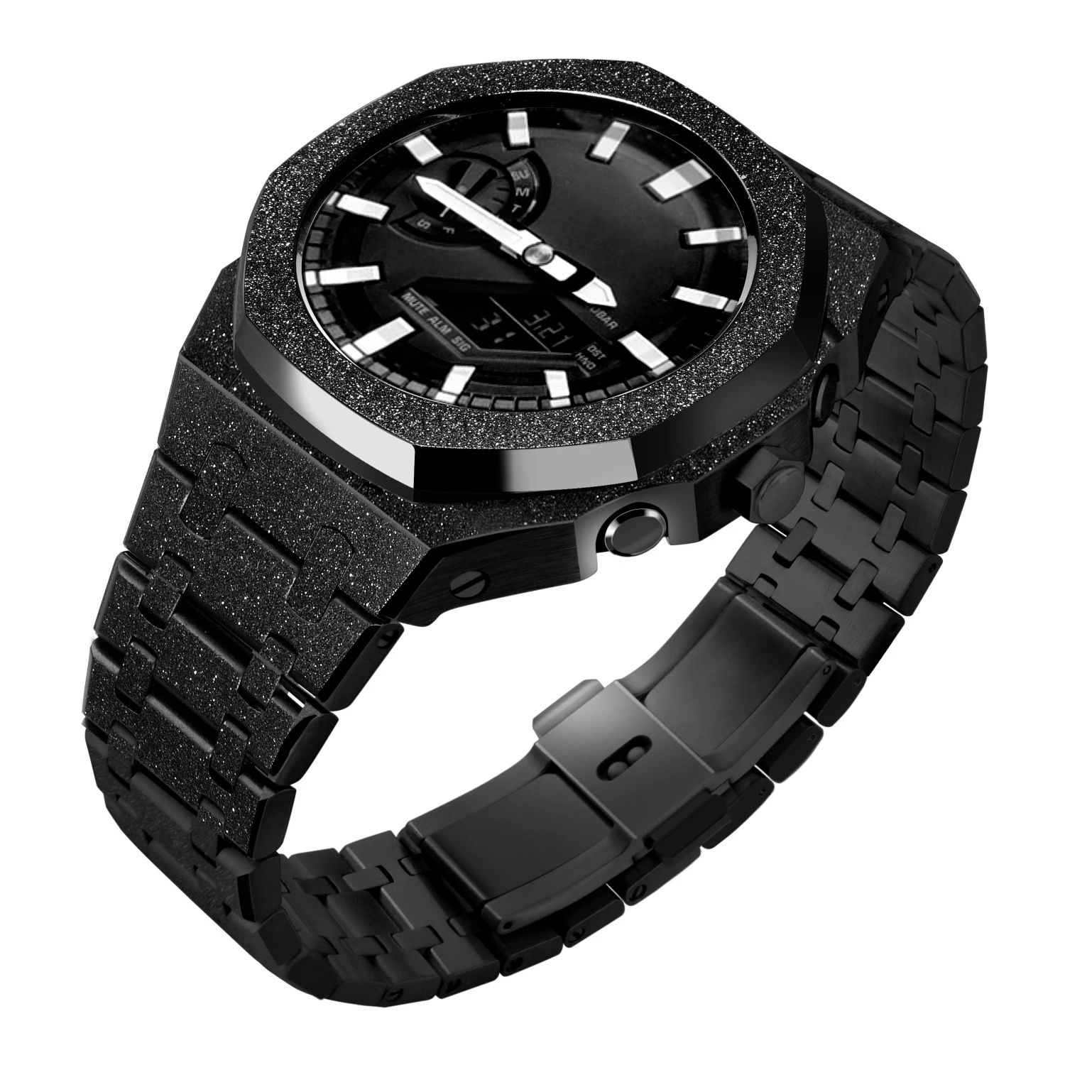 Gen5 Casioak Stainless Steel Case for GA2100 Mod Kits Modification Kit Metal Bezel Emery Frosted Rubber Band for GA2110 GAB2100