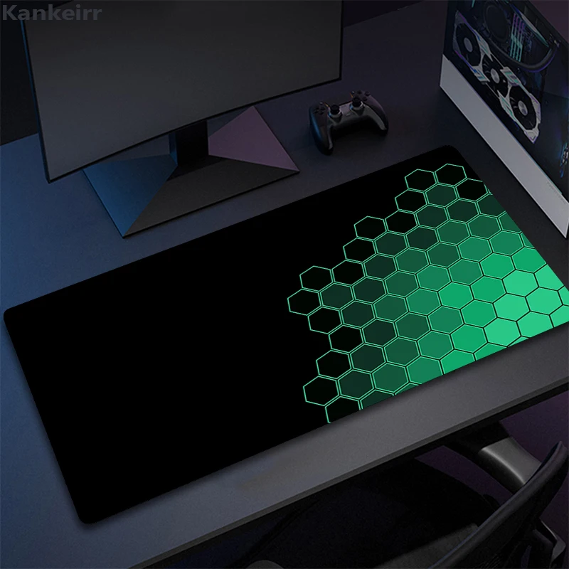 Accesorios geométricos para juegos, alfombrillas para ratón, ordenador portátil, Gamer, alfombrilla para ratón extendida, alfombrilla grande para ratón de Anime, teclados de goma, alfombrilla para mes