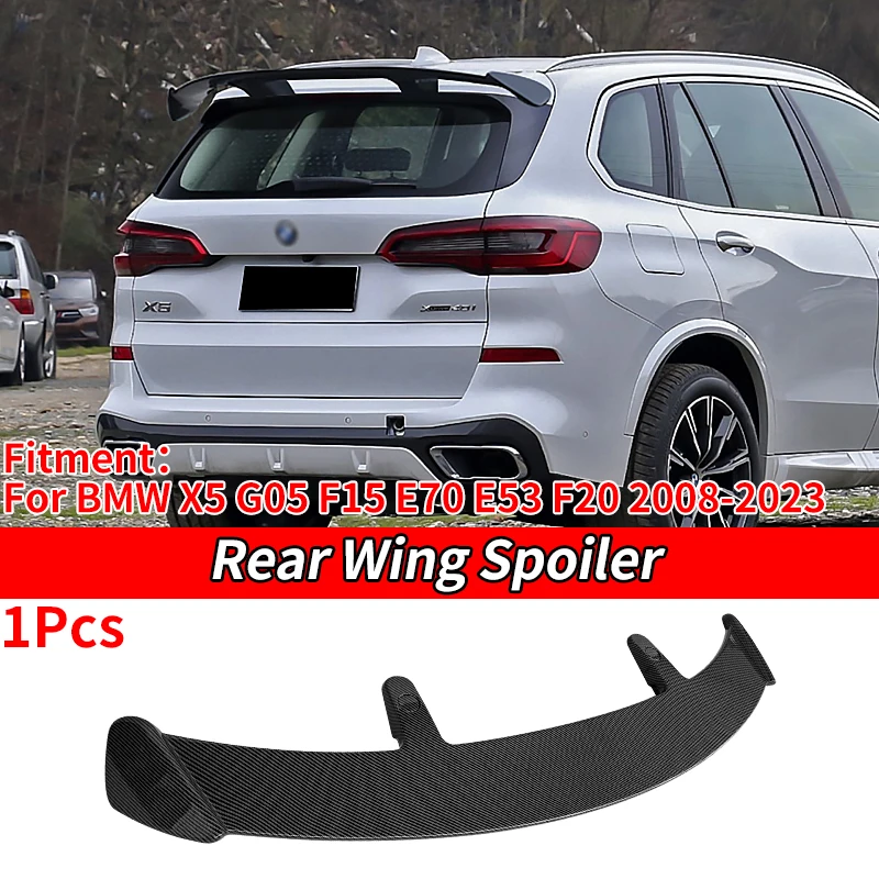 

New Style Carbon Fiber Accessories Car Rear Trunk Spoiler Lip Boot Wing Lip Extension For BMW X5 G05 F15 E70 E53 F20 2008-2023