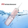 Oral Irrigator Portable Dental Water Flosser USB Rechargeable Water Jet Floss Tooth Pick 4 Jet Tip 220ml 3 Modes IPX7 1400rpm 1