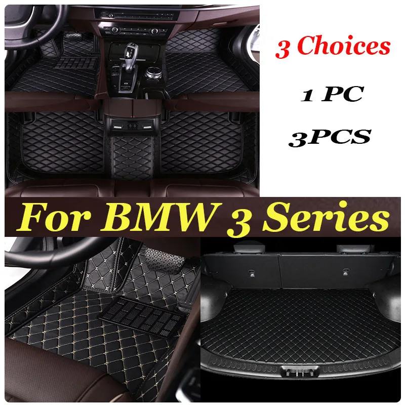 

Car Floor Mats For BMW 3 Series MK5 E90 2006~2011 Rugs Protective Pad Luxury Leather Mat Carpets Car Accessories 323i 325i 328i