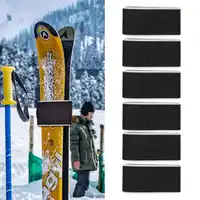 6pcs Nylon Ski Straps Adjustable Portable Fastener Tape Hook and Loop Ski Fixing Wraps 1
