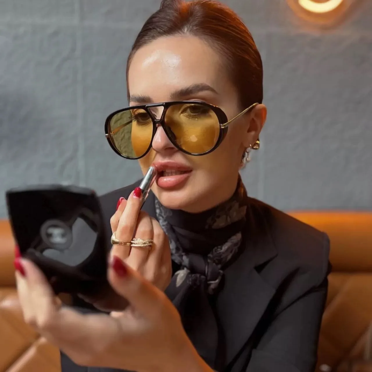 Luxus Marke Designer Übergroße Pilot Sonnenbrille Frauen Für Männer 2025, Neue Beliebte Vintage Sonnenbrille Punk Doppel Brücke Brillen – Detail 1