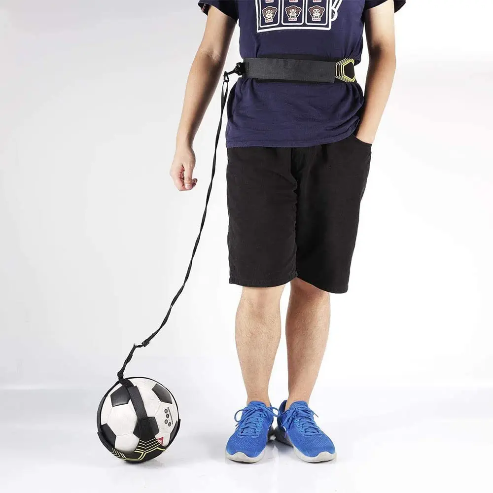 2/4/6pcs Football Kick Trainer Soccer Training Aids Throw Sole Practice Equipment for Kids with Adjustable Belt Elastic Rope
