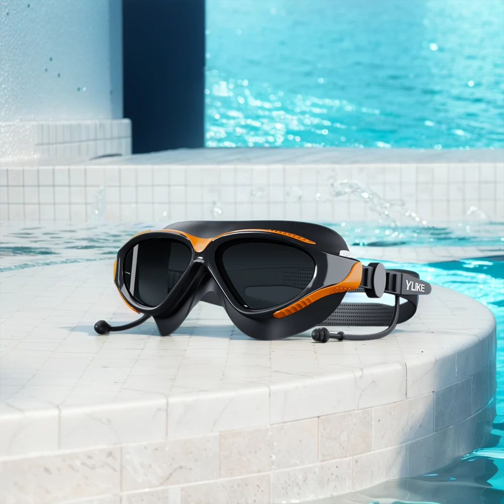 Big Frame Swim Glasses Adjustable Professional HD Swim Glasses Waterproof Swim Pool Eyewear for Swimmers 2