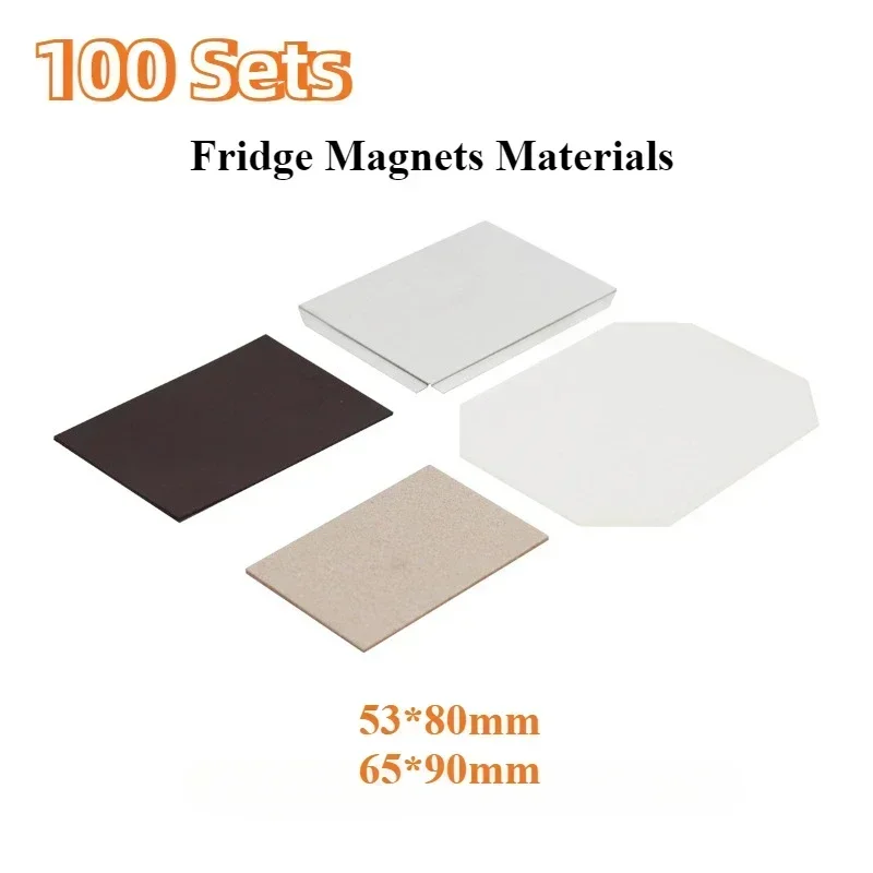 80x53mm / 65x90mm Professional Alloy Manual Rectangular Fridge Magnet Press Machine and 100 Sets of Machine Making Consumables