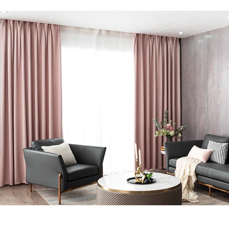 

New Cream White Curtains Insulation Sunscreen Cotton Linen Simple Shade Bedroom Living Room Curtains 1
