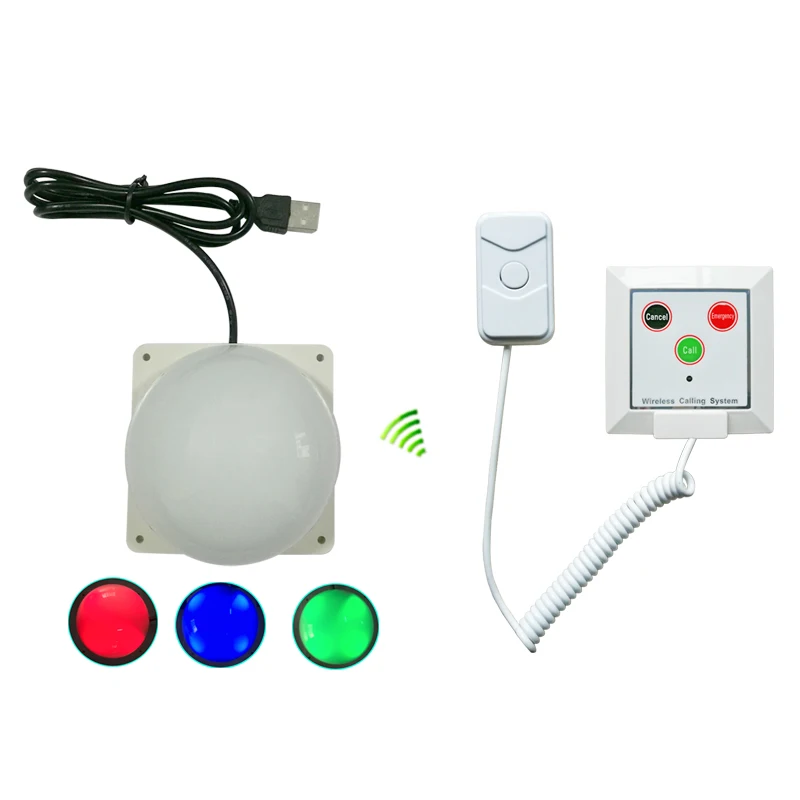 Hospital Wireless Caregiver Pager Emergency Calling System Corridor Light with Patient Bell