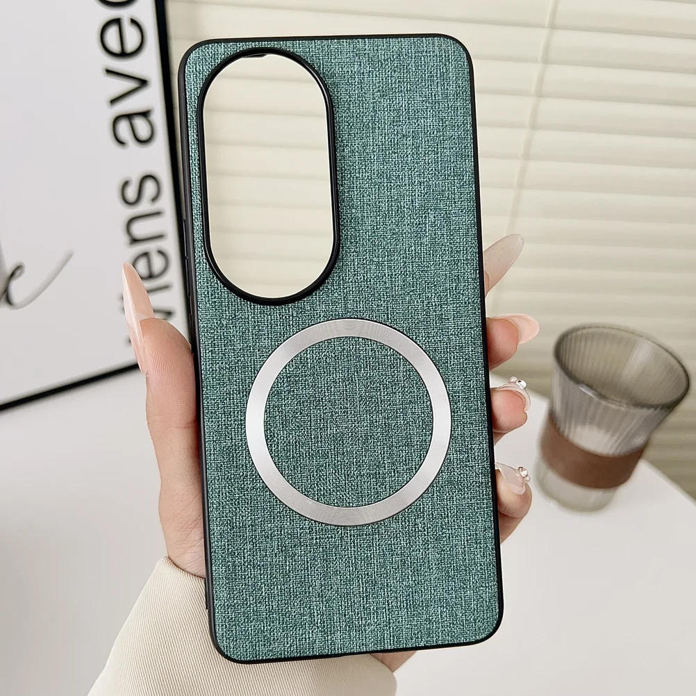 Luxury Magsafe Magnetic Leather Case with Wireless Charging Cover